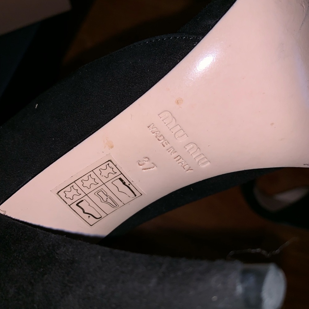 🛑 SOLD🛑MIU MIU black ankle heels sandals 37 - Picture 3 of 5